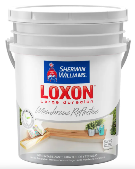 membrana impermeabilizante y reflectiva loxon 25kg blanco