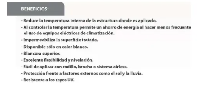 membrana impermeabilizante y reflectiva loxon 25kg blanco